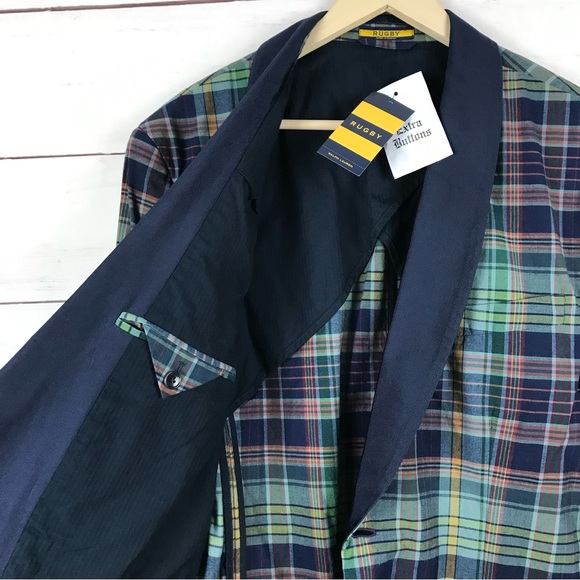 Ralph Lauren Rugby Plaid Blazer Jacket NWT - Picture 8 of 8